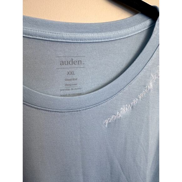 Auden Cloud Knit “Positive Mindset” Shirt Womens XXL Blue - Picture 3 of 5